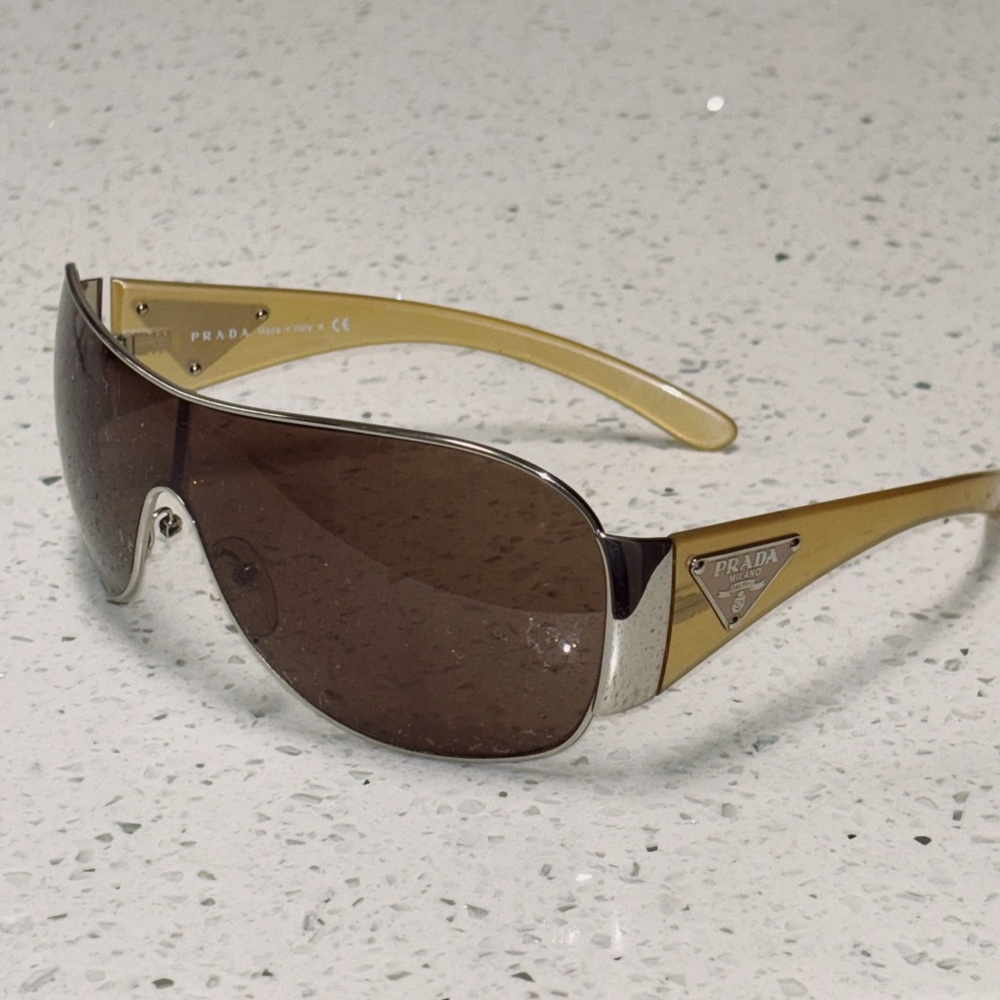 Prada Brown and Gold Sunglasses
